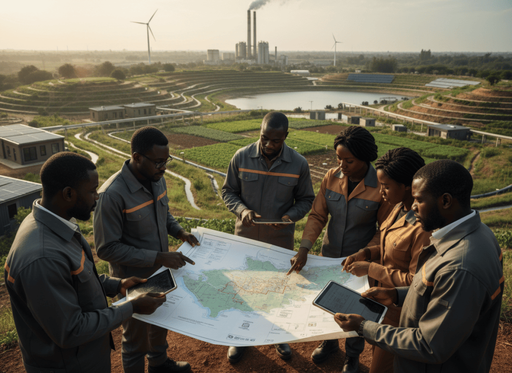 Black community leaders discussing land, energy and resource development